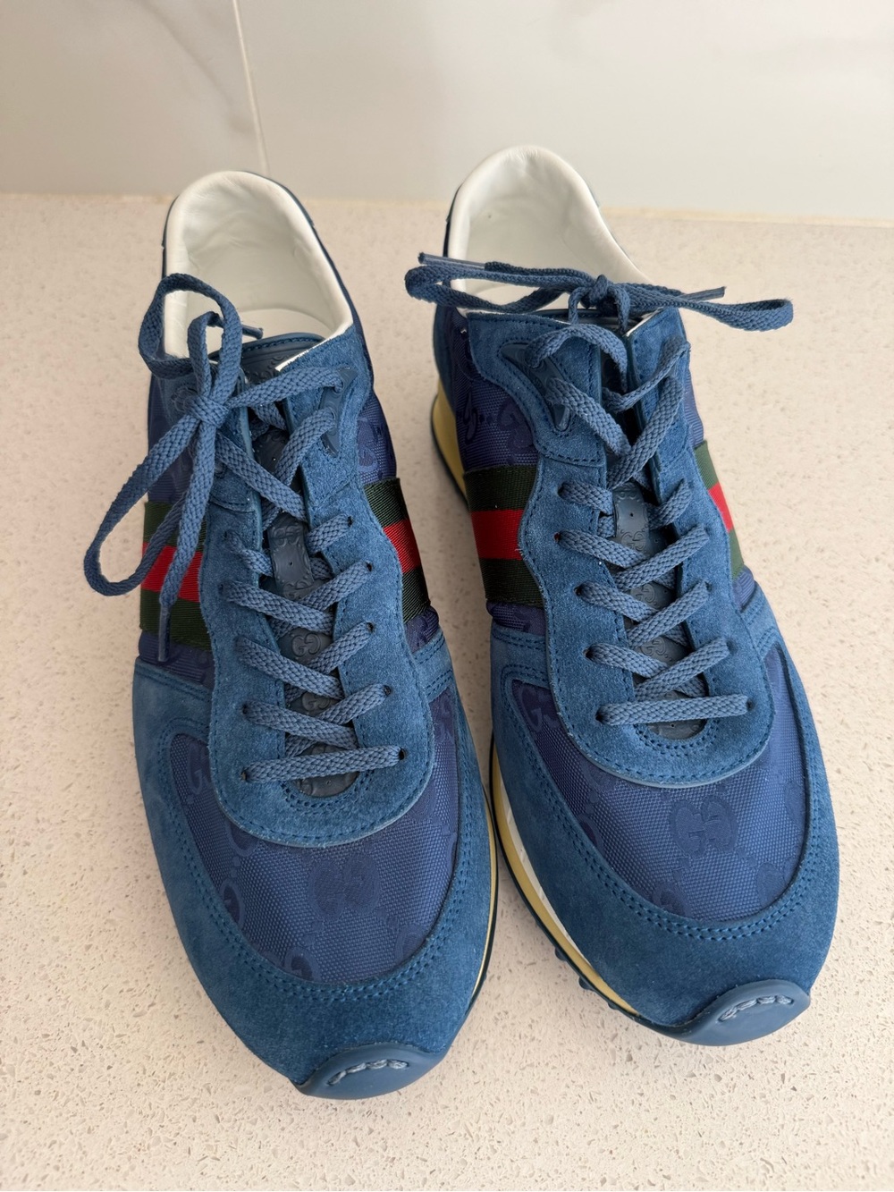 Gucci GG Monogram Sneakers Men’s Size UK8.5/US 9.5 Blue